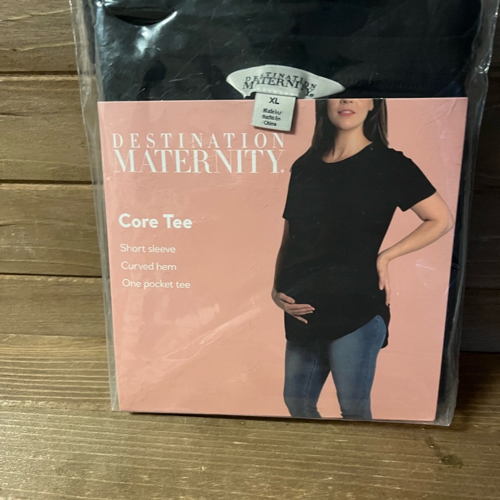 NEW Destination Maternity t- Shirt short sleeve black size XL